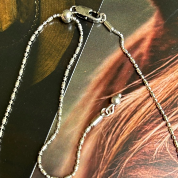 Blue Stone Horseshoe Slider Necklace - Picture 3 of 3